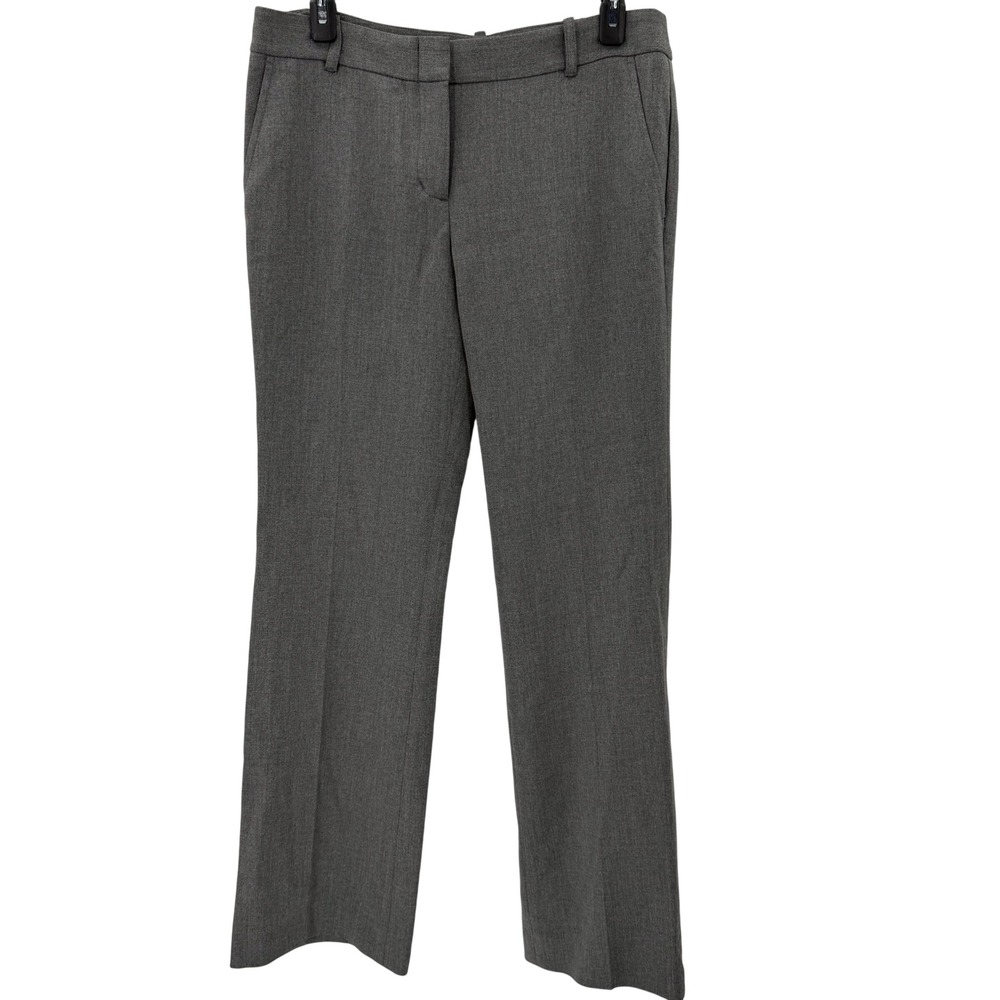 BCBGMAXAZRIA Gray Straight Leg Dress Pants 6 Minimalist office siren career